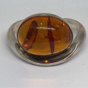 Breathtaking Baltic Amber Cuff HJ Zdanowscy